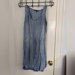 Velvet heart tencel drawstring dress